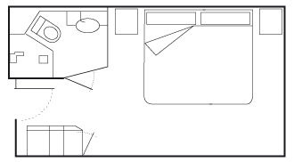 Stella Australis, plano cabina matrimonial  16,5 m2 - 177 sq